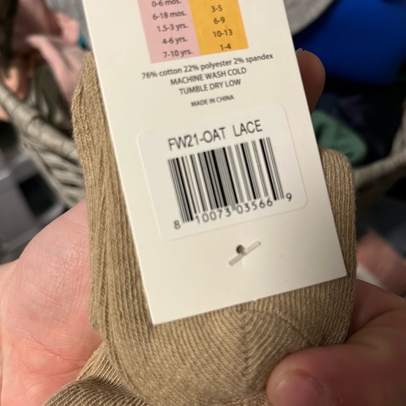 Little Stocking Co. Lace Top Knee High Socks & Knit Footed TightS Bundle Set - Picture 6 of 9